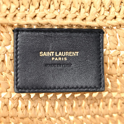 Saint Laurent Raffia Rive Gauche Tote Natural 6 of 10