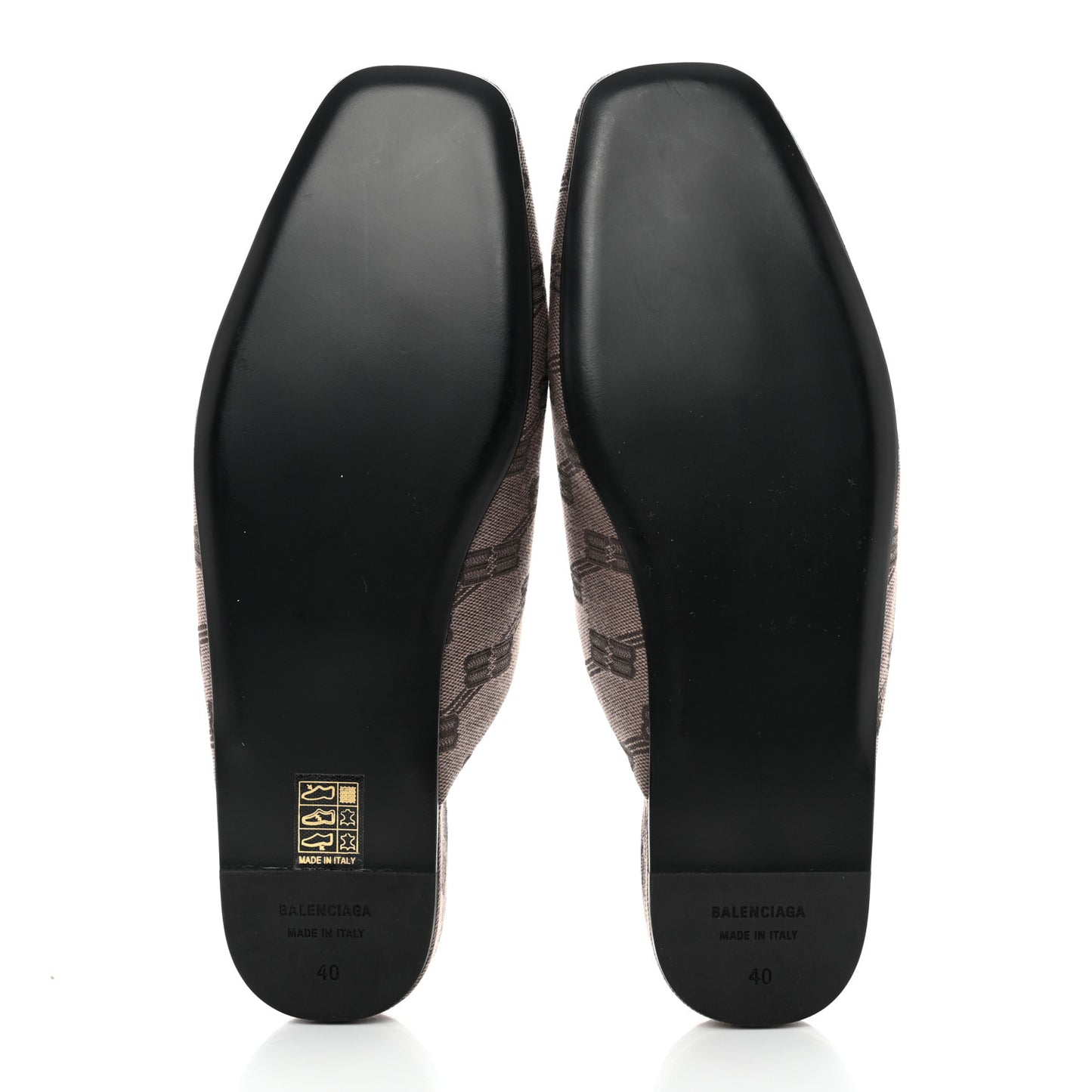 Jacquard BB Monogram Mens Cosy Mules 40 Dark Mink Grey Dark Brown