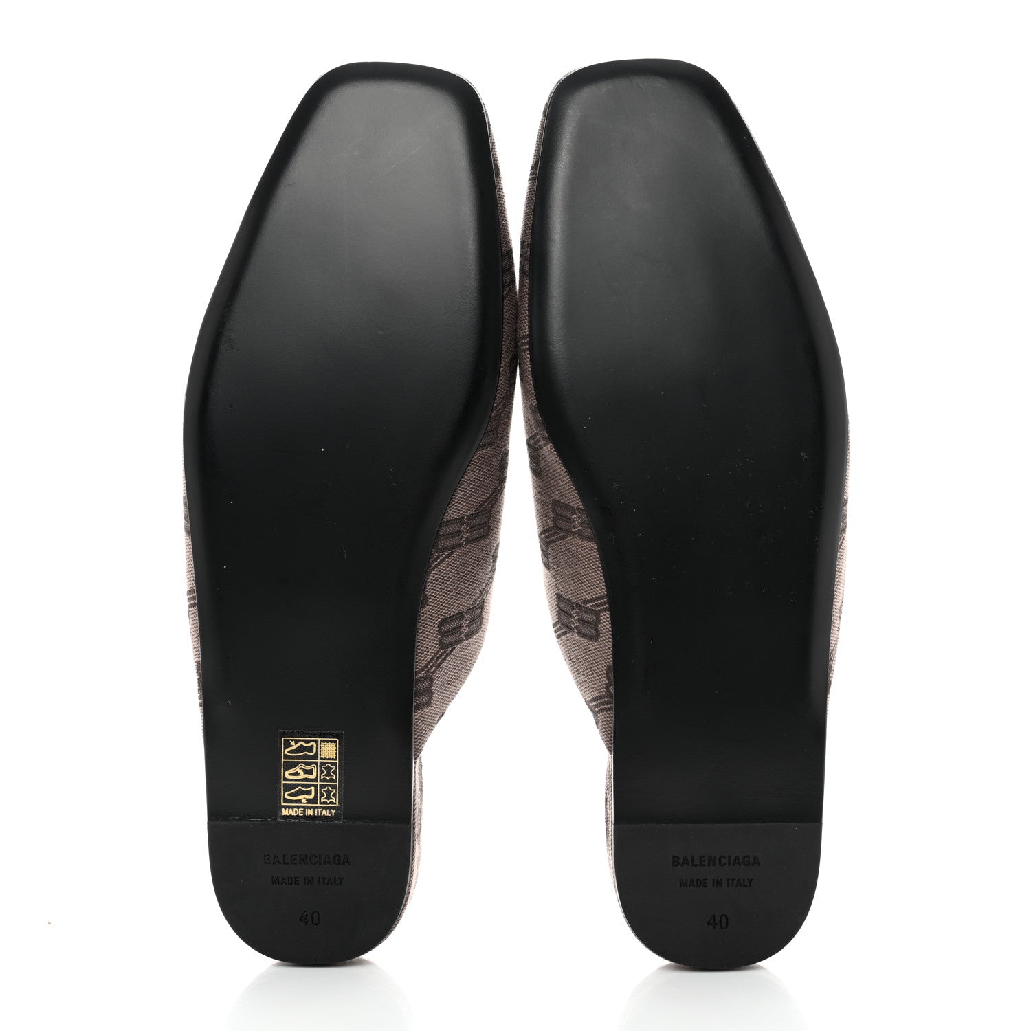 Balenciaga Jacquard BB Monogram Mens Cosy Mules 40 Dark Mink Grey Dark Brown 5 of 9