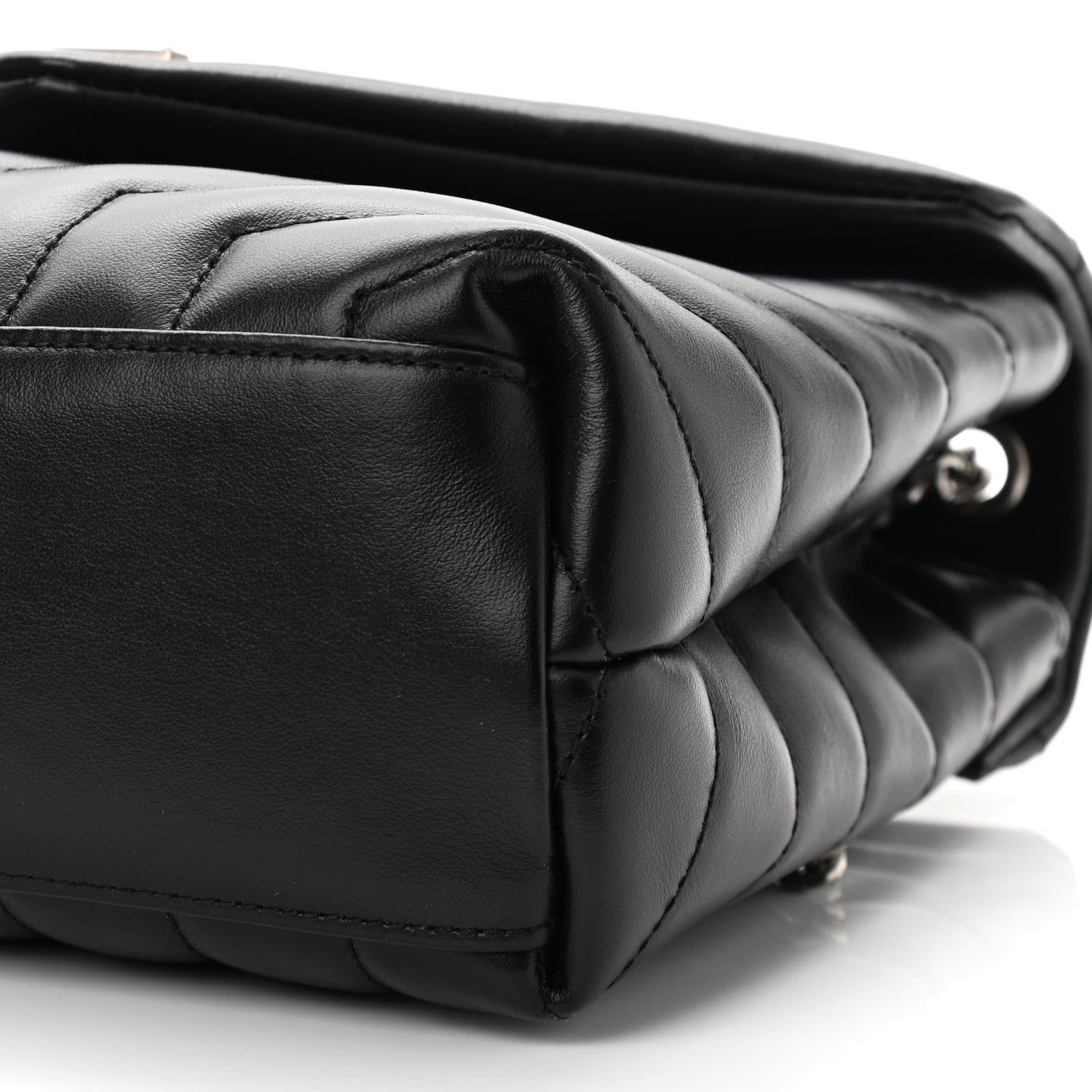 Saint Laurent Calfskin Y Quilted Monogram Small Loulou Chain Satchel Black 12 of 12