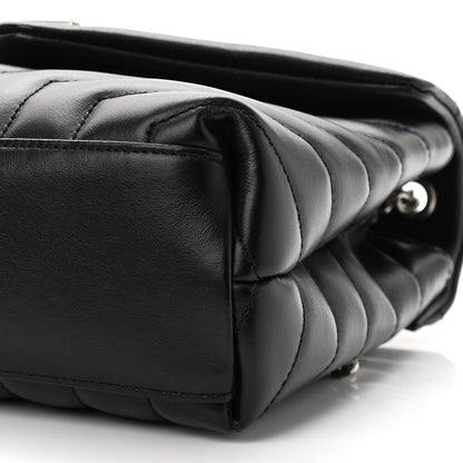 Saint Laurent Calfskin Y Quilted Monogram Small Loulou Chain Satchel Black 12 of 12