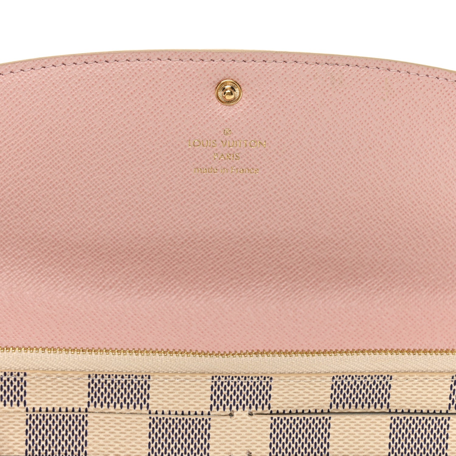 Louis Vuitton Damier Azur Emilie Wallet Rose Ballerine 6 of 11