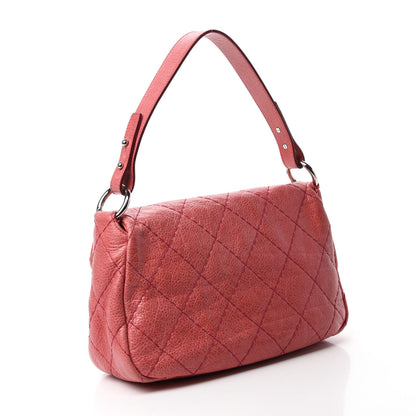 Chanel Glazed Calfskin Stitched On The Road Flap Pink 3 of 13