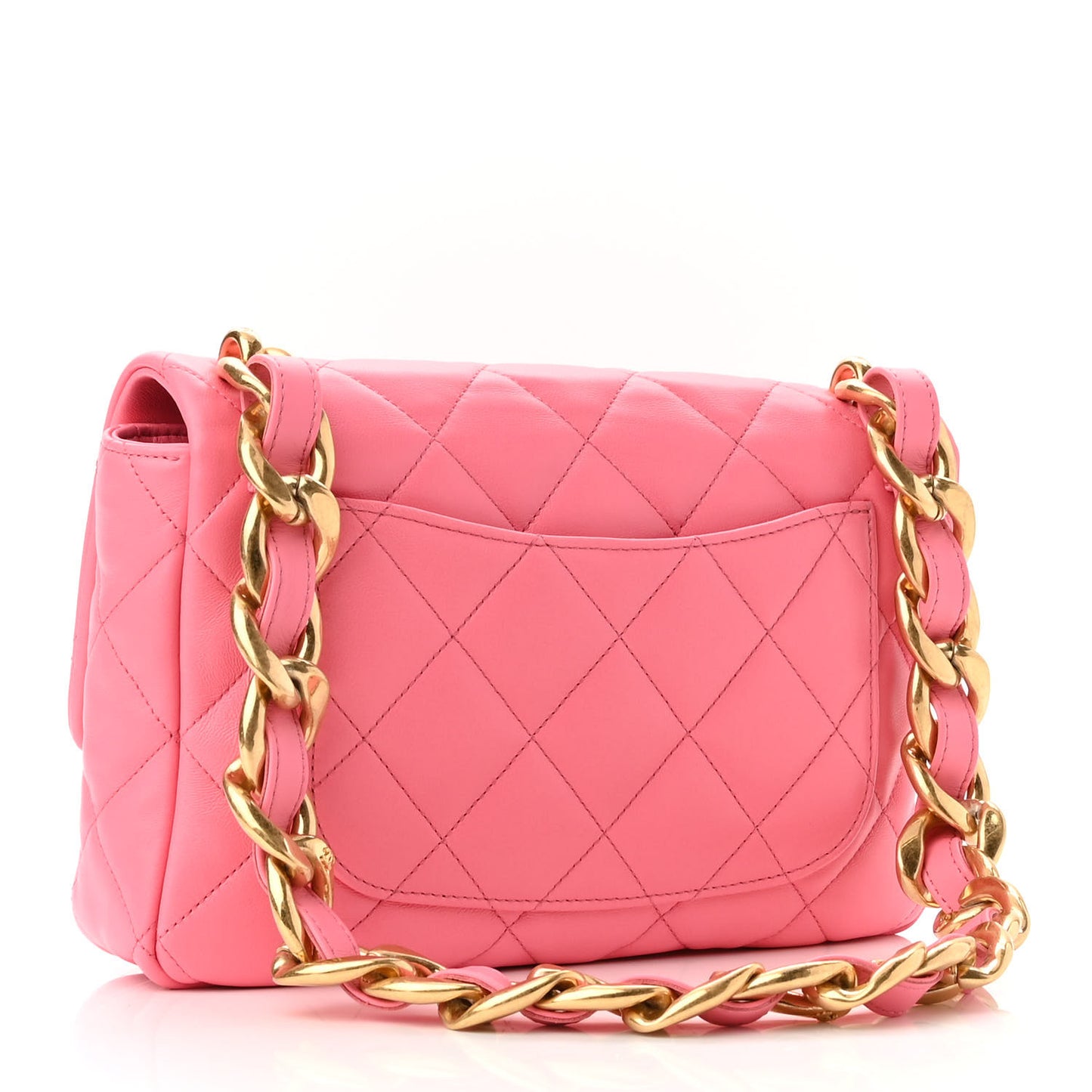 Lambskin Quilted Large CC Funky Town Flap Pink