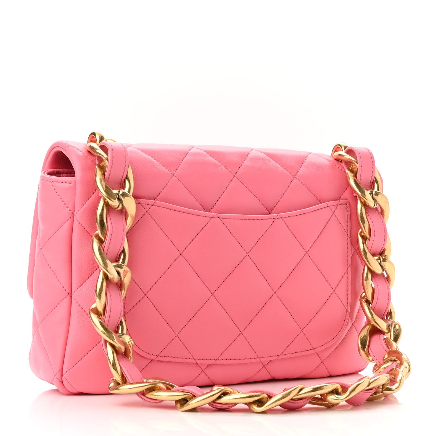 Chanel Lambskin Quilted Large CC Funky Town Flap Pink 3 of 10
