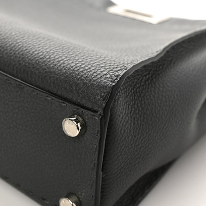 Fendi Cuoio Romano Selleria Bi-Color Medium Peekaboo Iconic Satchel Asfalto Latte 9 of 9