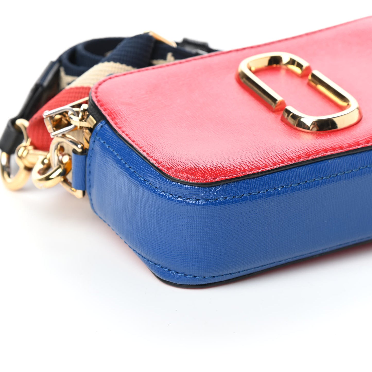 Calfskin Snapshot Double Zip Small Camera Bag Multi