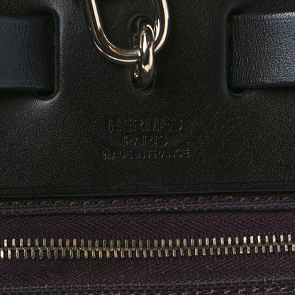 Hermes Military Toile Vache Hunter Herbag Zip 31 PM Prune 6 of 10