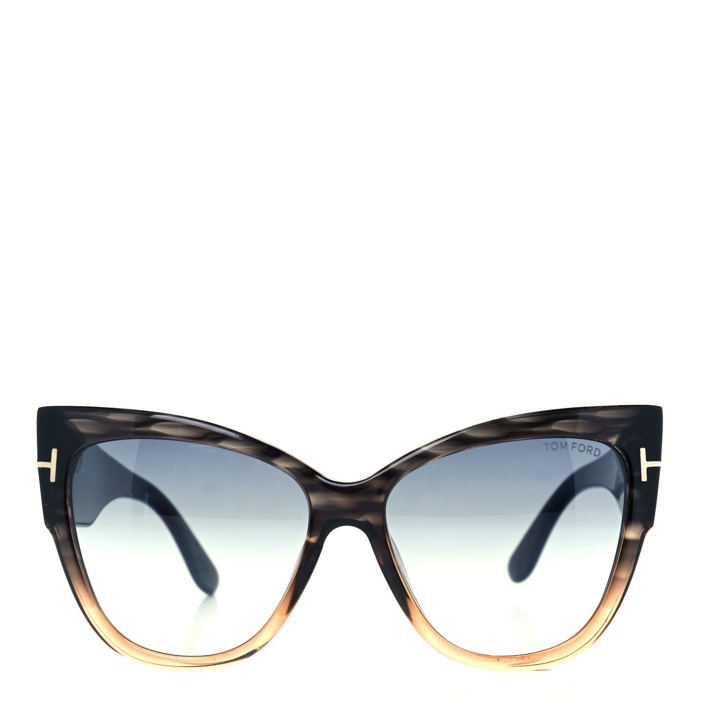 Acetate Anoushka Cat Eye Sunglasses TF371 Melange Grey Peach