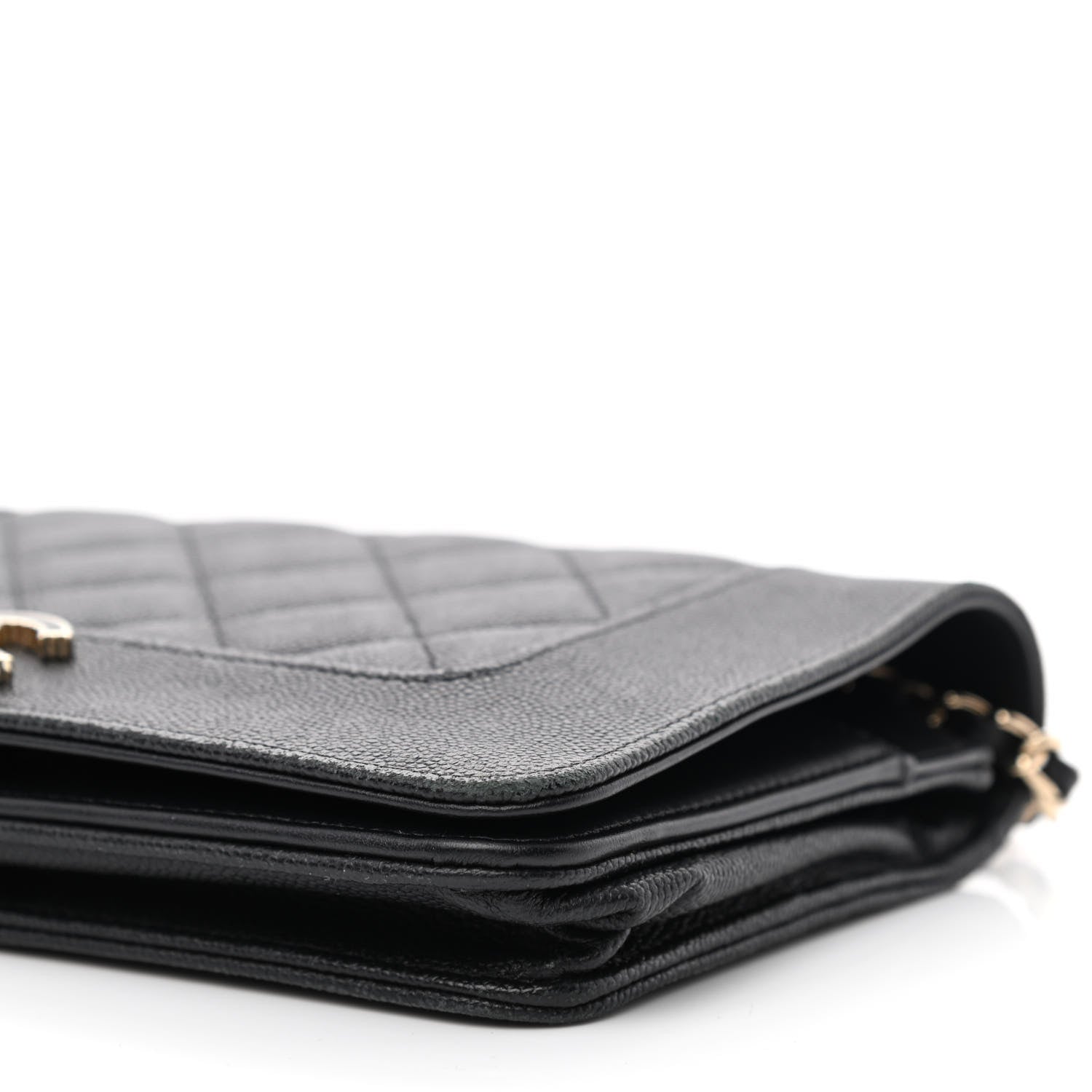 Chanel Caviar Quilted Vintage Mademoiselle Wallet On Chain WOC Black 11 of 14