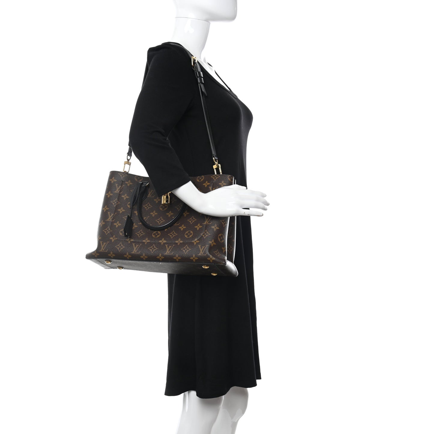 Monogram Flower Tote Black