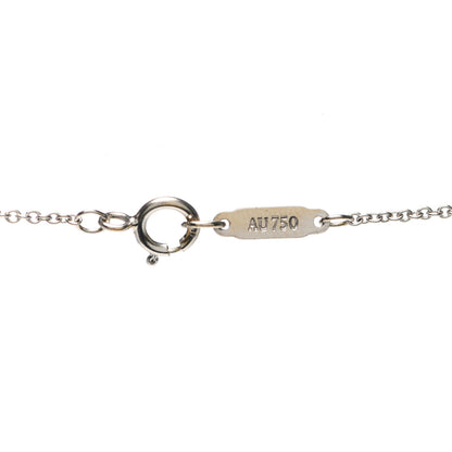 Tiffany 18K White Gold Diamond Floral Key Pendant Necklace 5 of 5