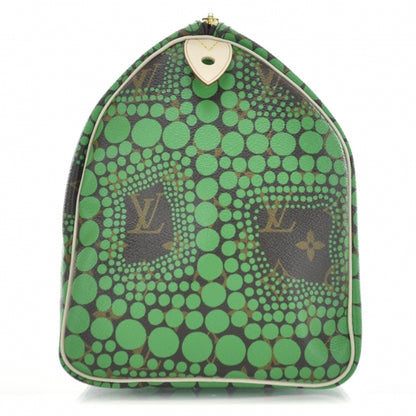 Louis Vuitton Monogram Kusama Town Speedy 30 Green 4 of 9