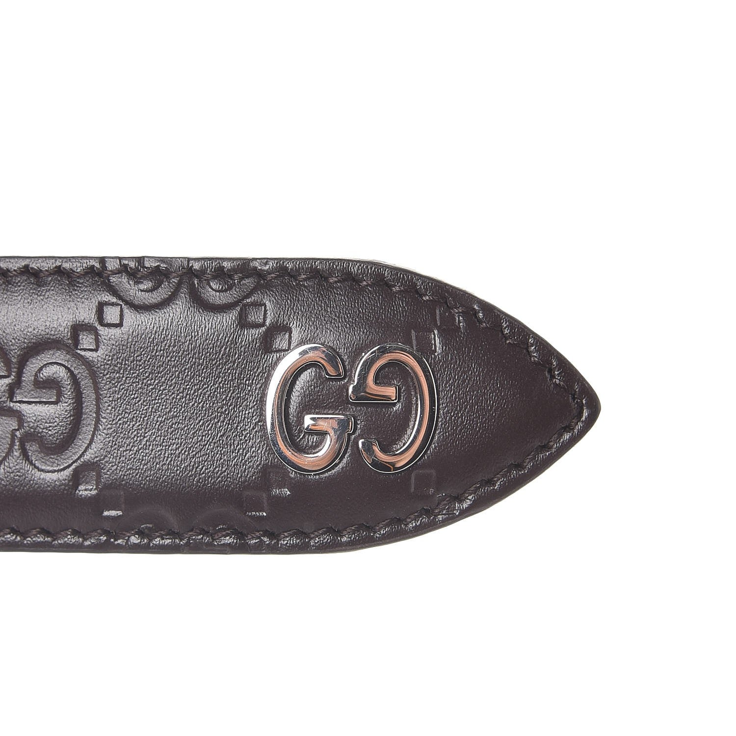 Gucci Guccissima Signature 40mm Belt 90 36 Chocolate 8 of 8