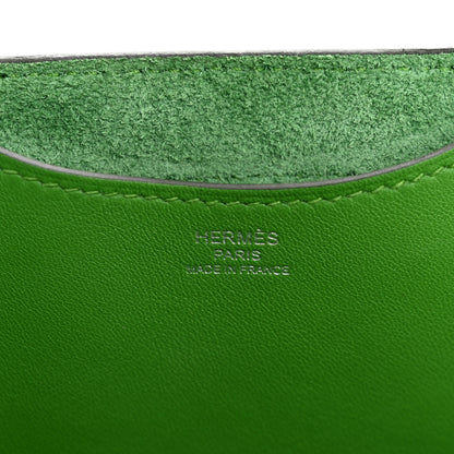 Hermes Taurillon Clemence Swift In-The-Loop 18 Bag Vert Yucca 6 of 10