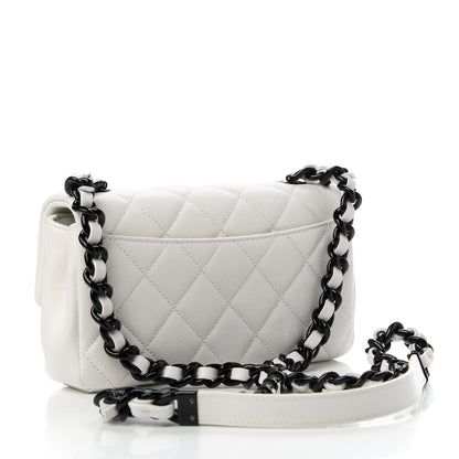 Chanel Caviar Quilted My Everything Small Flap White Black 3 of 11