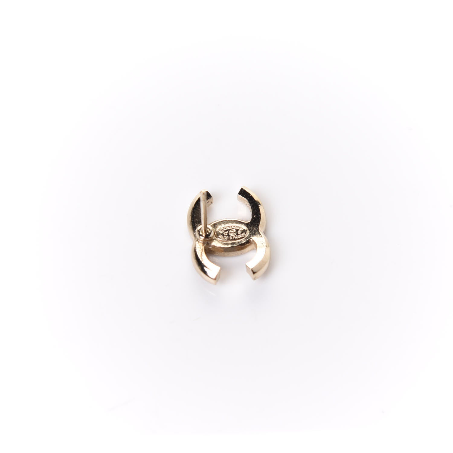 Chanel Enamel Crystal CC Earrings Gold Pink 7 of 15