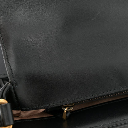 Gucci Calfskin Matelasse Small GG Marmont Top Handle Shoulder Bag Black 11 of 11