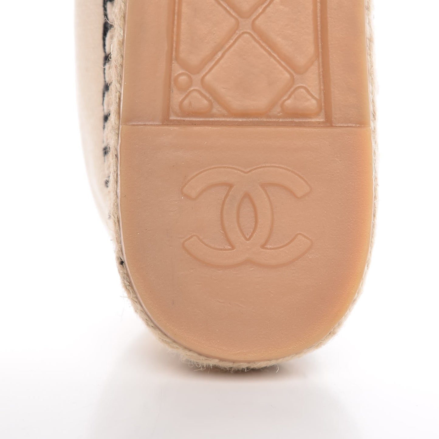 Fabric Biarritz CC Espadrilles 39 Beige Black