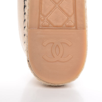 Chanel Fabric Biarritz CC Espadrilles 39 Beige Black 6 of 10
