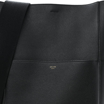 Celine Soft Grained Calfskin Sangle Bucket Bag Black 7 of 12
