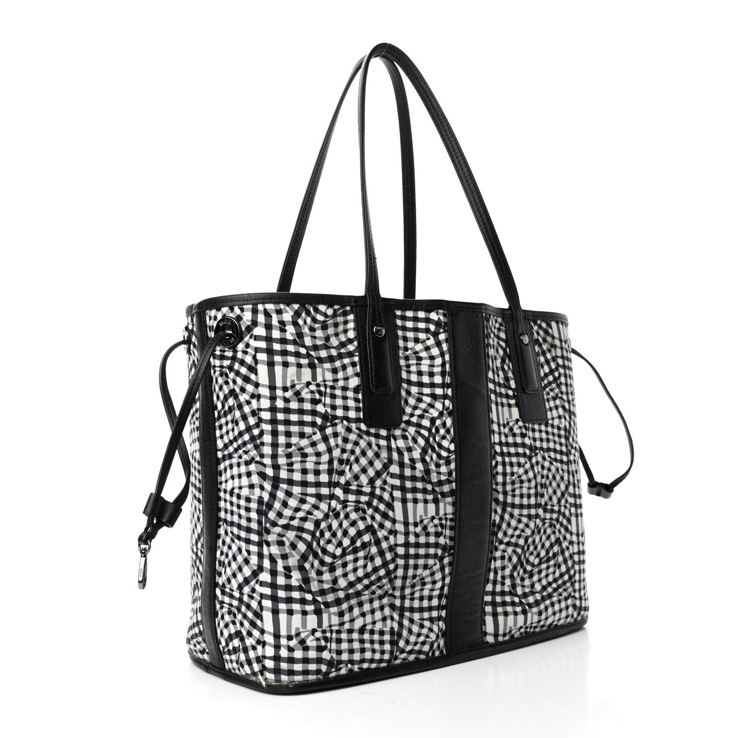 MCM Visetos Medium Liz Reversible Shopper Tote Black 4 of 8