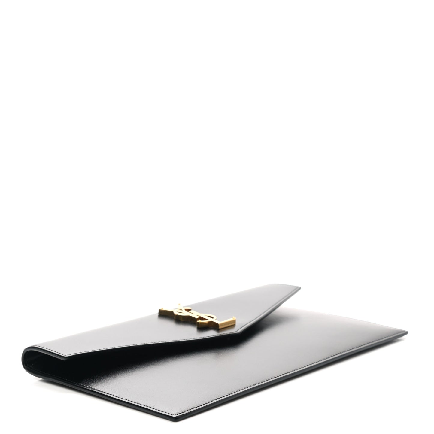 Smooth Shiny Calfskin Monogram Uptown Pouch Black