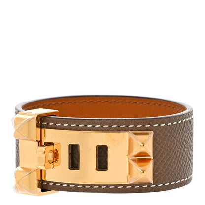 Hermes Epsom Collier de Chien CDC 24 Bracelet T2 Etoupe 1 of 8