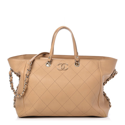 Chanel Bullskin Stitched Medium Shopping Bag Beige 1 of 11