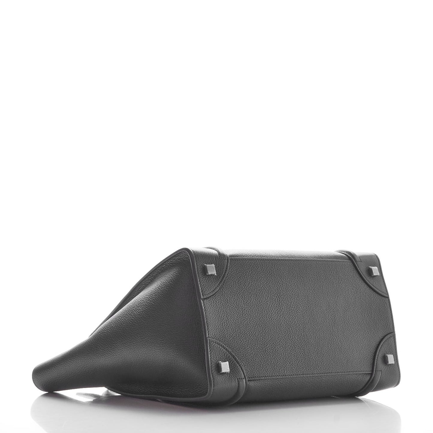 Drummed Calfskin Mini Luggage Black