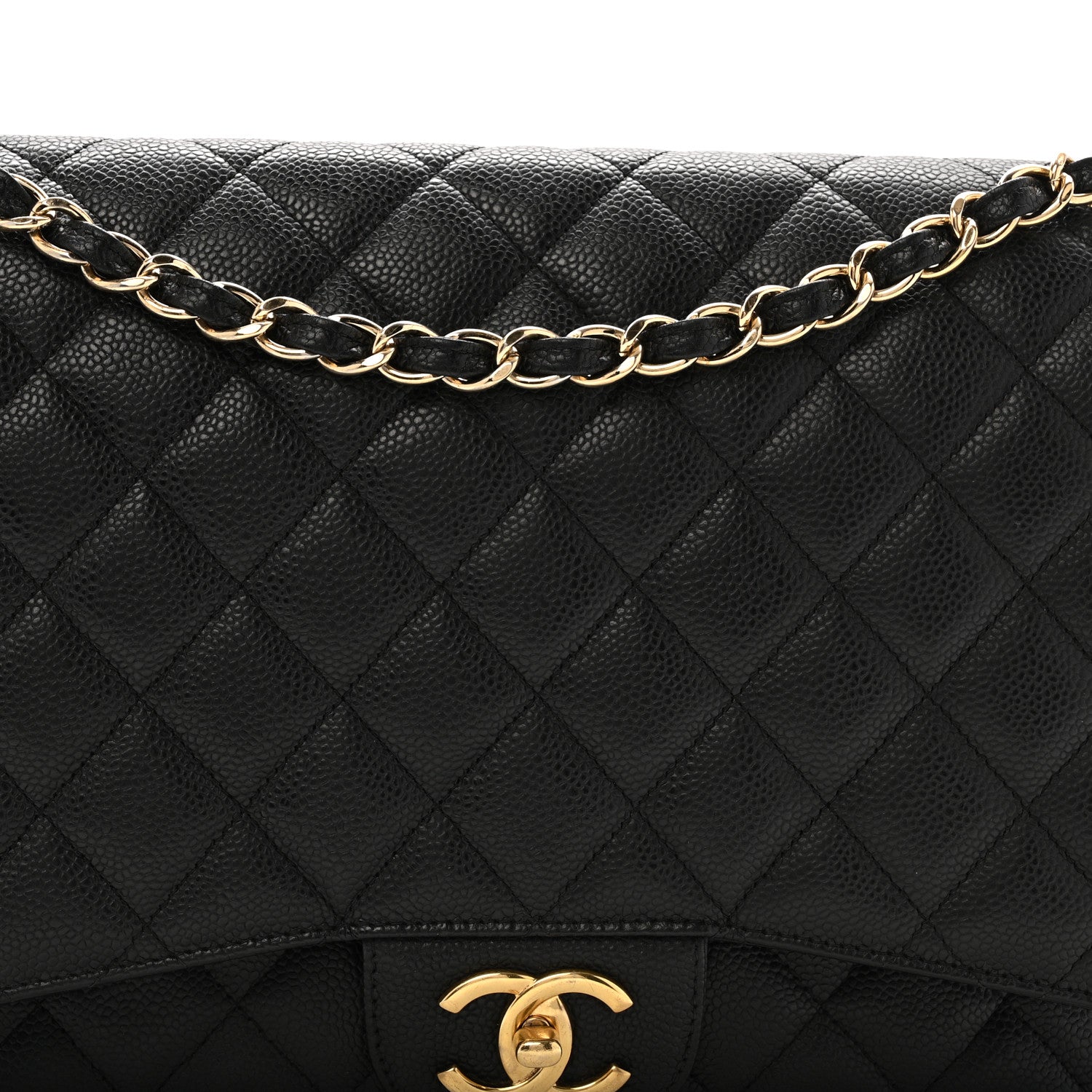 Chanel Caviar Quilted Maxi Double Flap Black 8 of 12