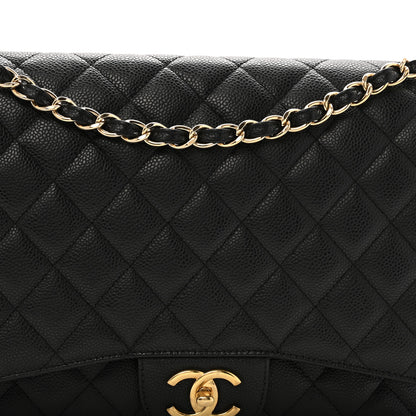 Chanel Caviar Quilted Maxi Double Flap Black 8 of 12