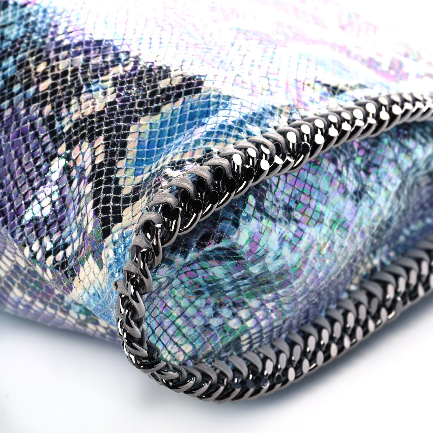 Stella McCartney Eco Python Oleographic Small Falabella Tote Navy 6 of 10