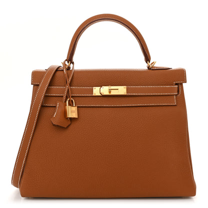 Hermes Togo Kelly Retourne 32 Gold 1 of 10