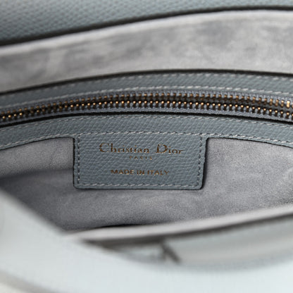 Christian Dior Grained Calfskin Saddle Bag Sky Blue 6 of 10