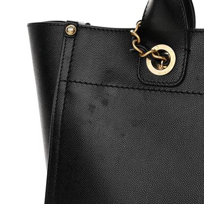 Chanel Caviar Small Studded Deauville Tote Black 9 of 15