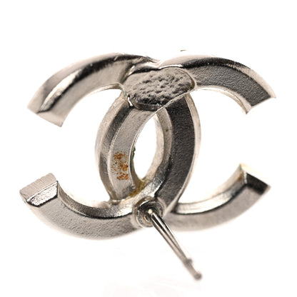Chanel Baguette Crystal CC Earrings Silver 3 of 5