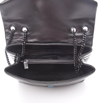 Saint Laurent Calfskin Y Quilted Monogram Medium Loulou Chain Satchel Black 4 of 10