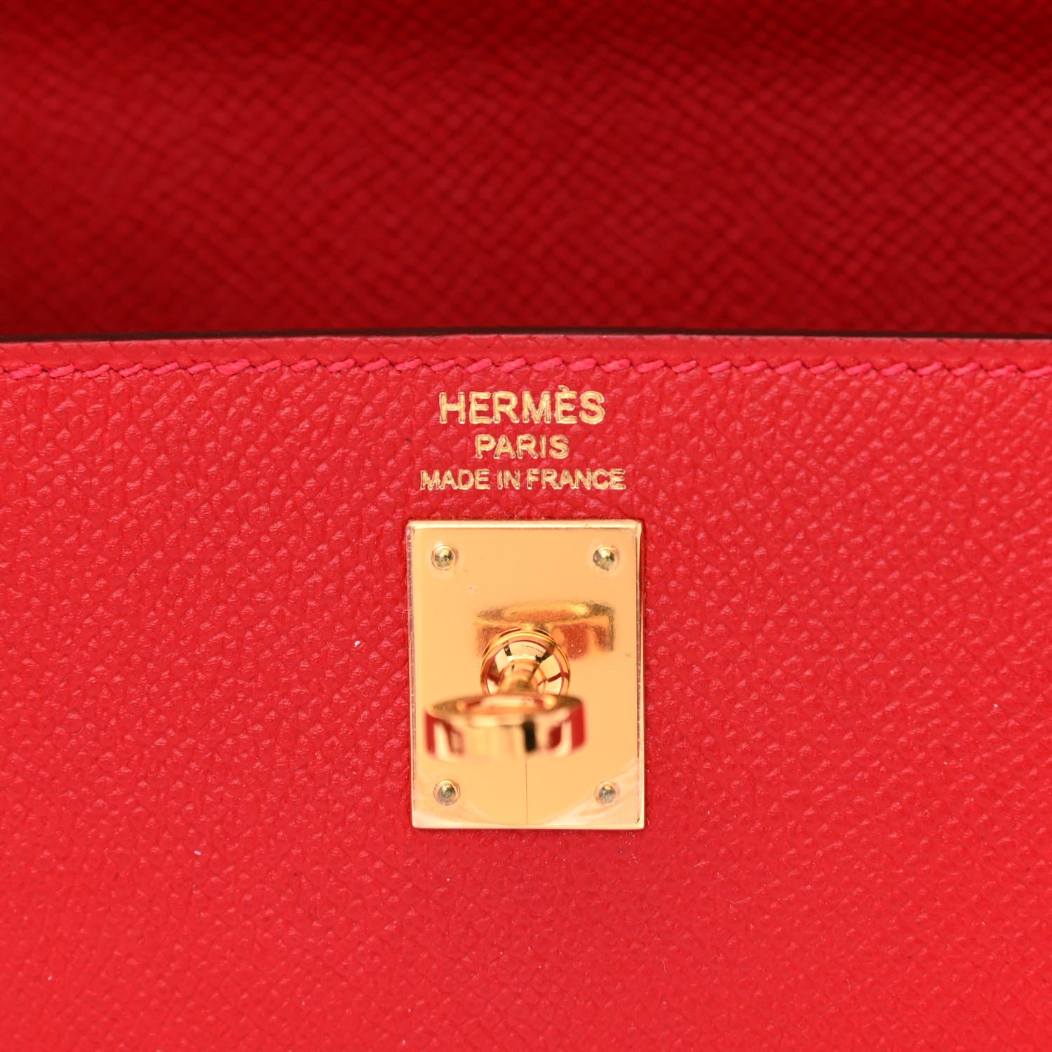 Hermes Epsom Kelly Sellier 25 Rouge Casaque 6 of 11
