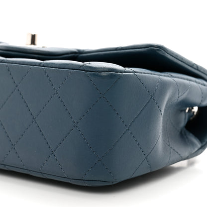 Chanel Lambskin Quilted Mini Rectangular Flap Dark Blue 10 of 10