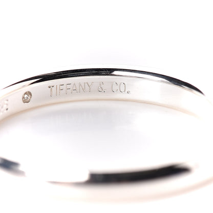 Tiffany Sterling Silver Diamond Elsa Peretti Band Ring 56 7.5 5 of 5