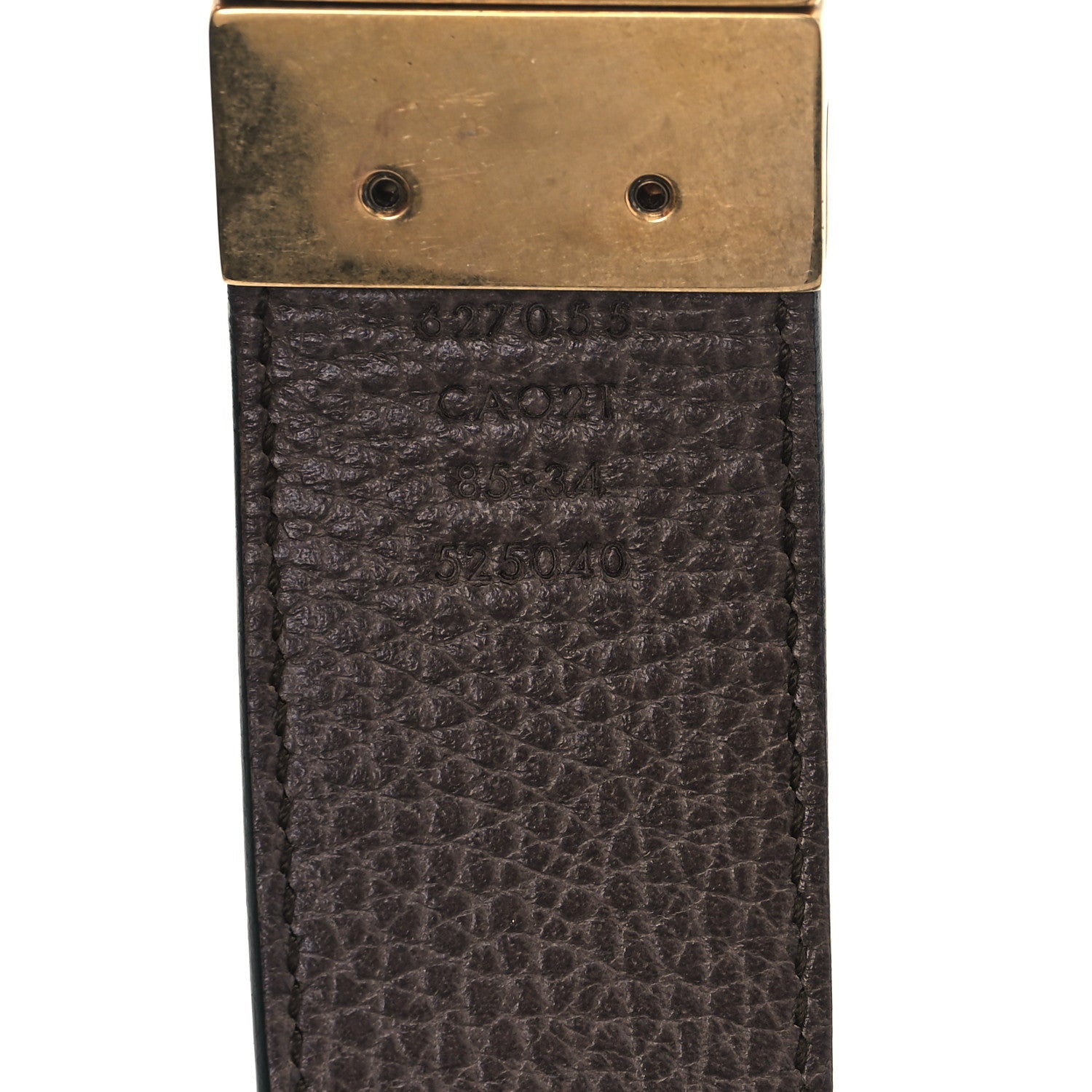 Gucci Calfskin Double G Reversible 37mm Belt 85 34 Black Cocoa 3 of 5