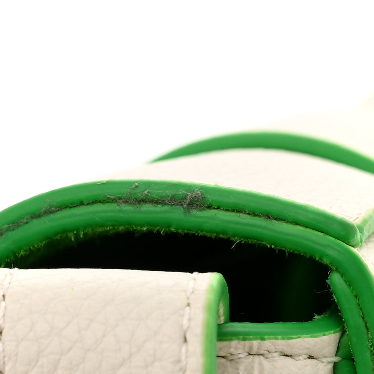 Buffalo Maxi Intrecciato Bicolor Extra Mini Cassette Crossbody Bag White Parakeet