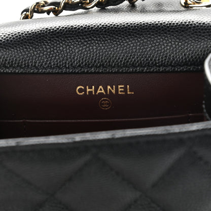 Chanel Caviar Quilted Classic Phone Holder Black 7 of 11