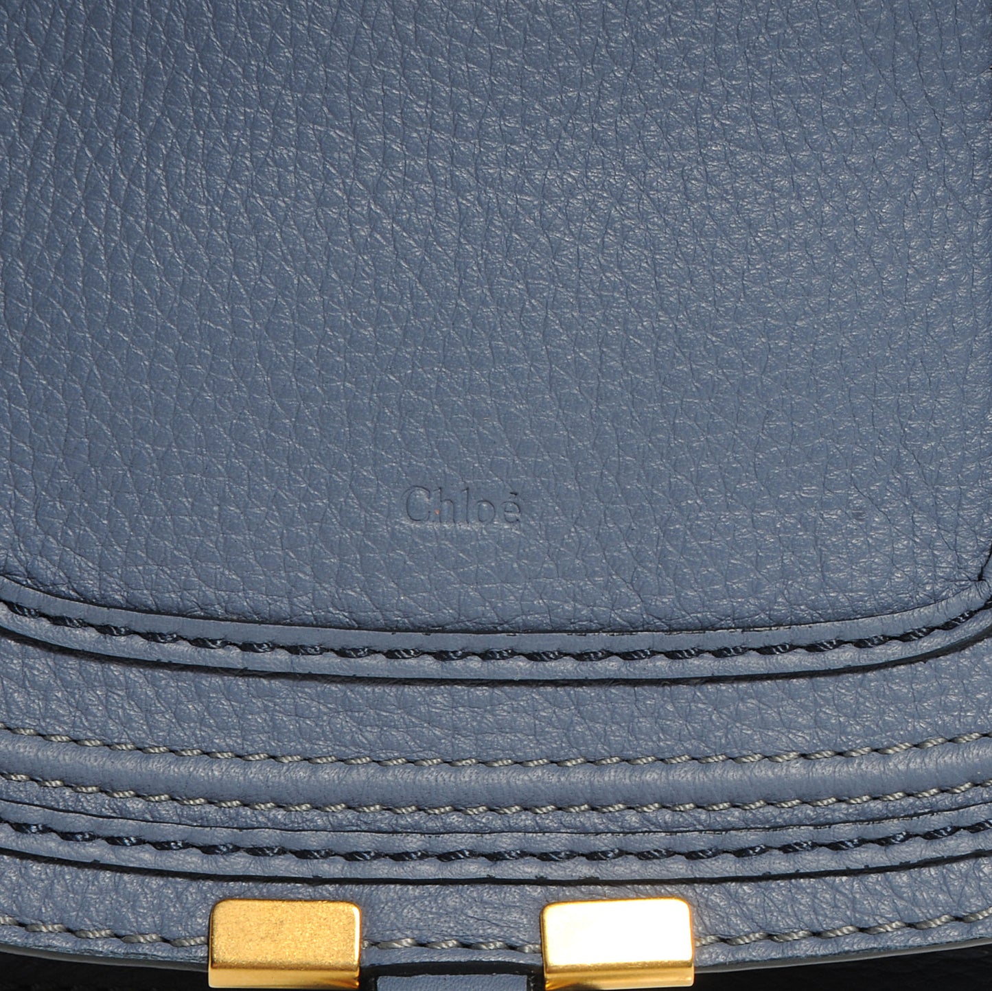 Grained Calfskin Mini Marcie Satchel Street Blue