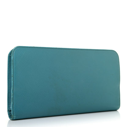 Prada Saffiano Metal Zip Around Wallet Voyage 2 of 6