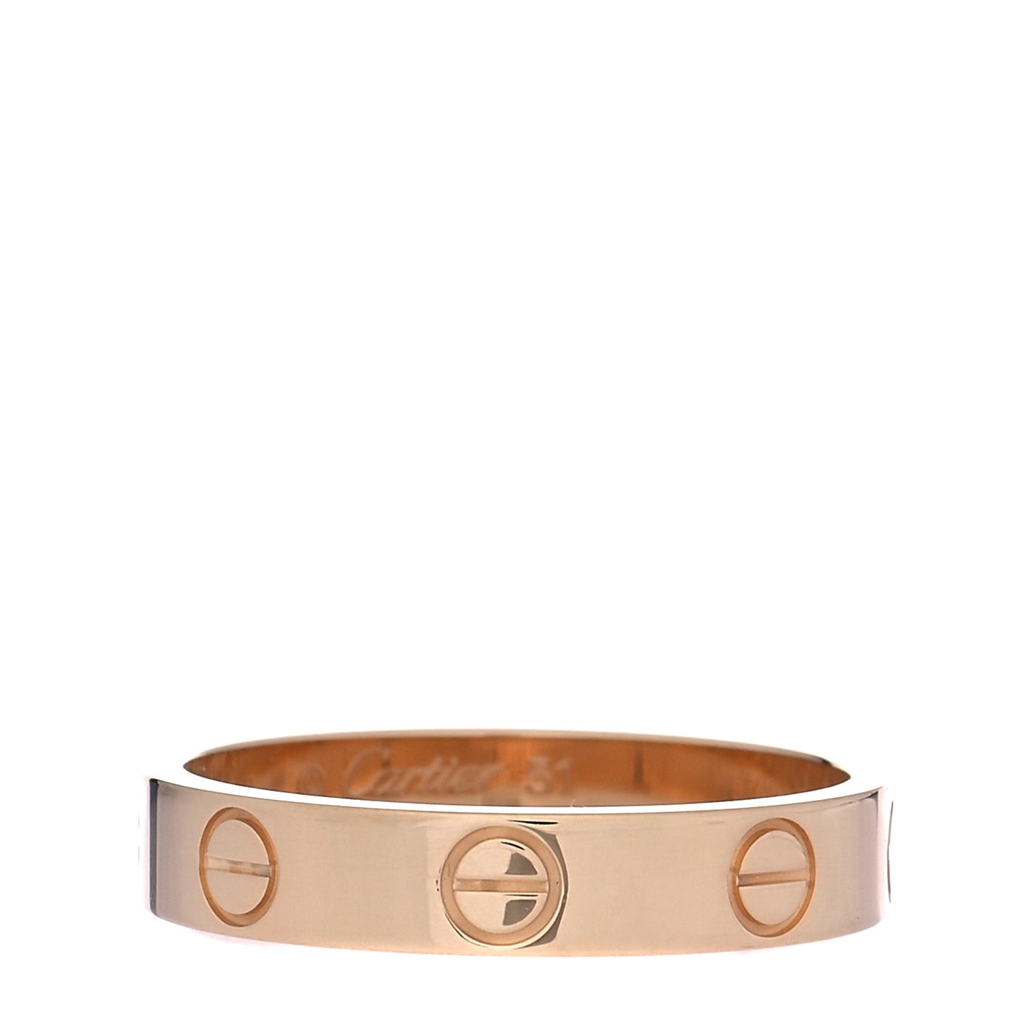 18K Yellow Gold 3.5mm LOVE Wedding Band Ring 51 5.75