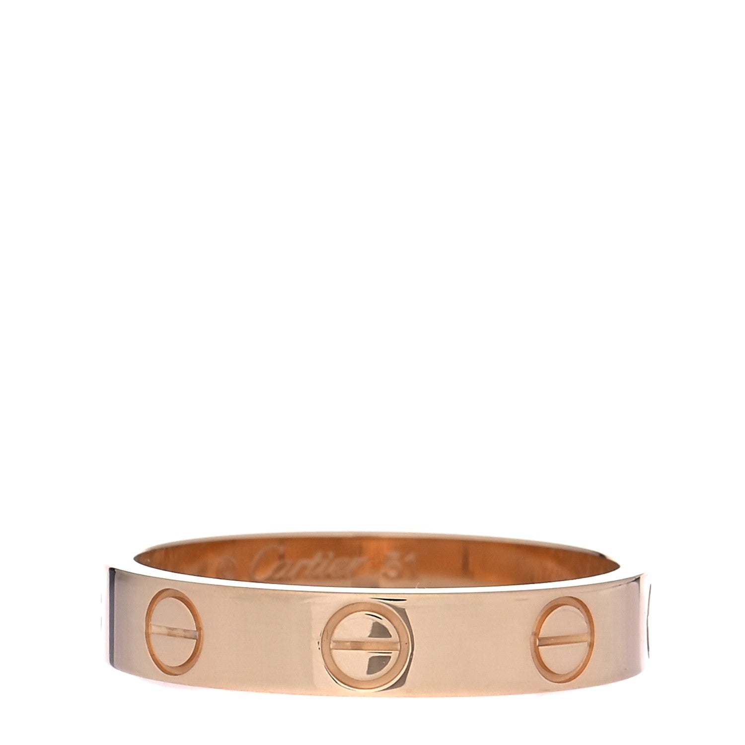 Cartier 18K Yellow Gold 3.5mm LOVE Wedding Band Ring 51 5.75 1 of 7