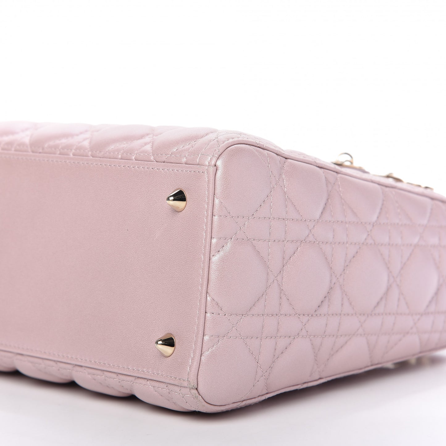 Pearly Lambskin Cannage Medium Lady Dior Lotus