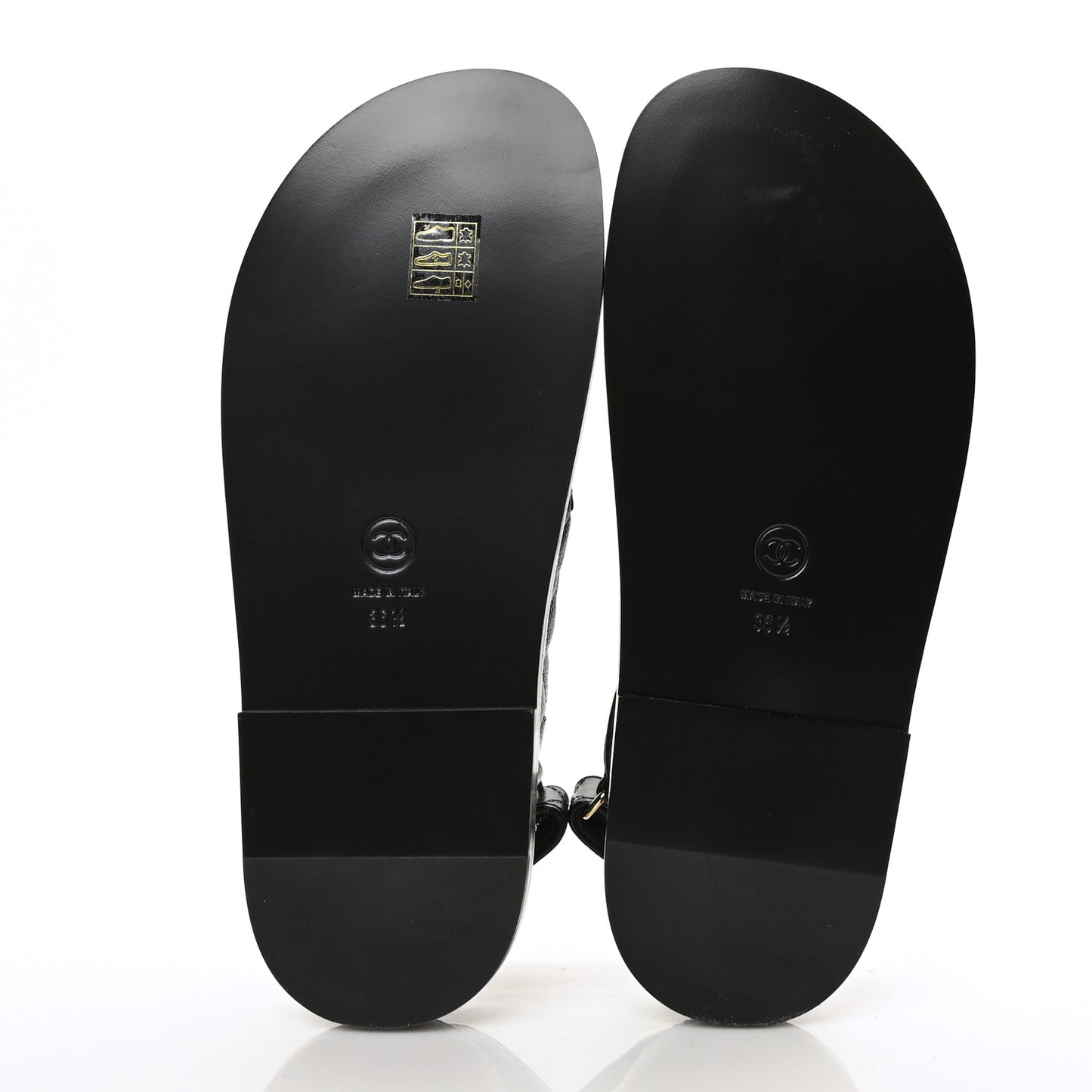 Grained Calfskin Velcro Dad Sandals 36.5 Black